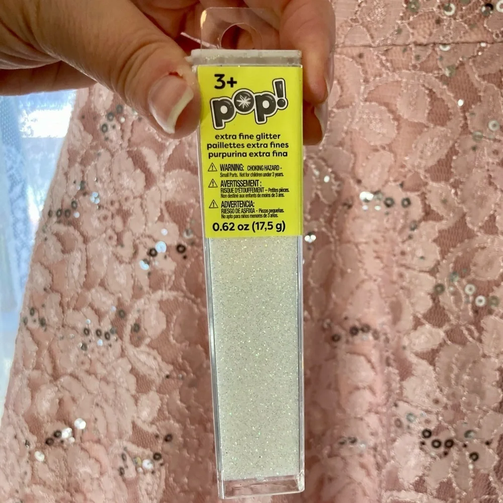Pop Extra Fine Blue, Silver, Gold, White and Red Glitter .75 oz New!